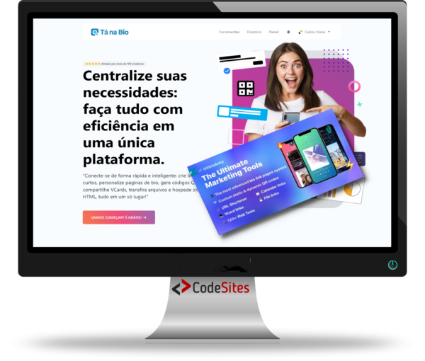 Tradução para o Português Brasil do Script 66biolinks - Bio Links, URL Shortener, QR Codes & Web Tools (SAAS) V52.0.0